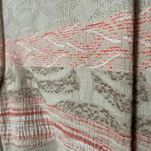 Basler Luxury Blazer Peach Irridescent Duster Snap Button Collarless Womens 8 US - Picture 7 of 13